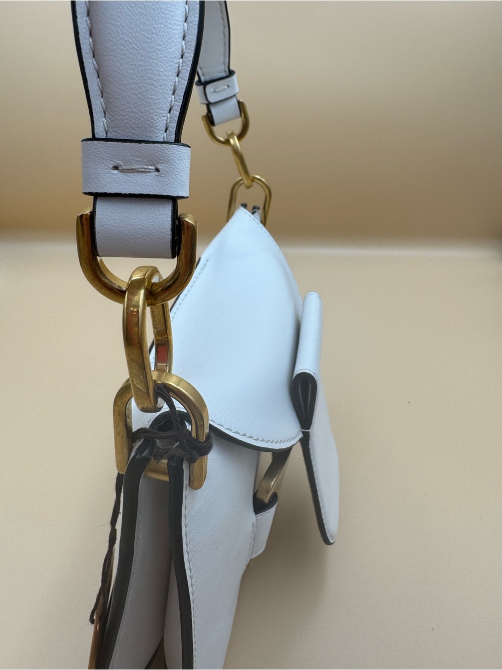 TOD’S Kate Mini White Leather Gold Chain Shoulder Bag NWT Authentic - Picture 8 of 13
